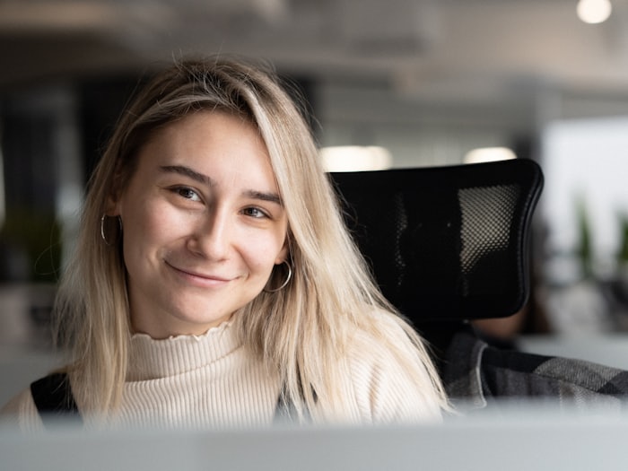 A student talking on a ChatBridge call